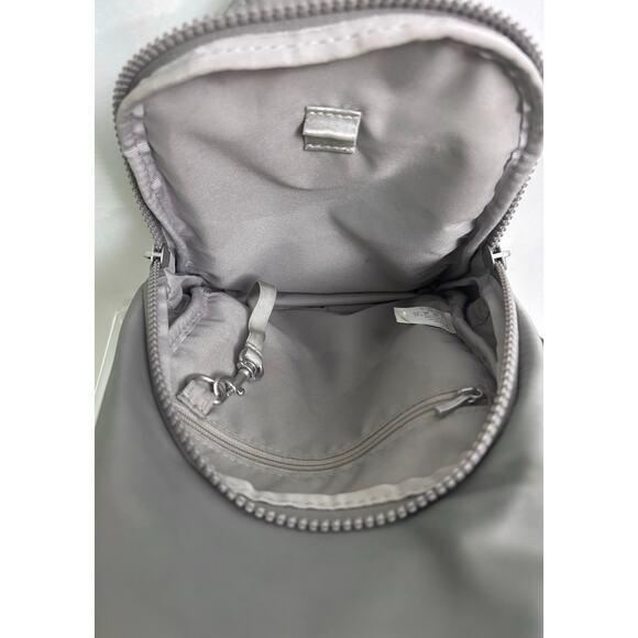 Baggalini Central Park Steel Gray Nylon Sling Backpack Bag - Picture 7 of 9